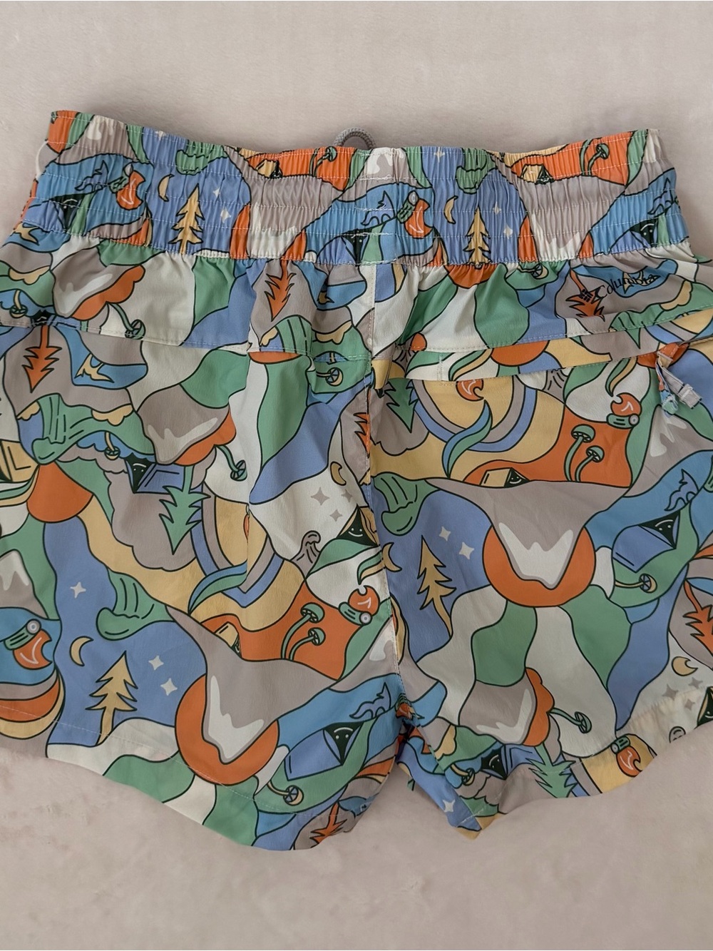 Columbia Women’s S Camping Hiking Print Shorts Drawstring 3” Inseam - Picture 7 of 7